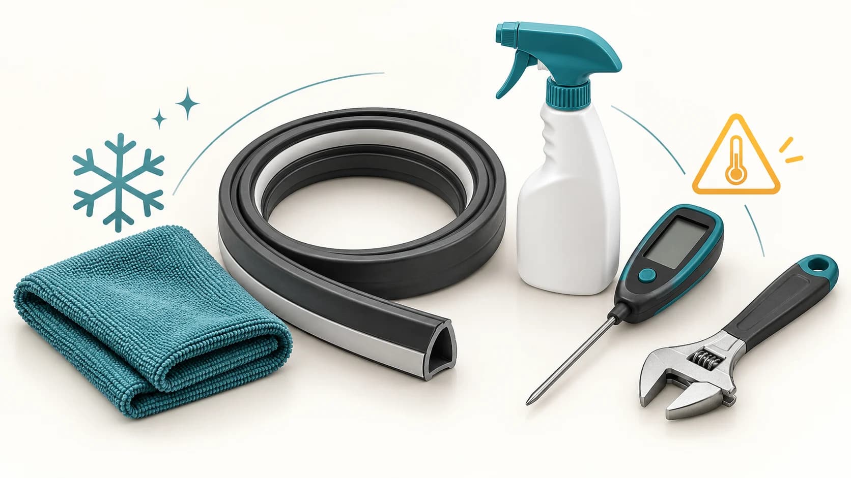 Illustration d’accessoires pour le suivi et l’entretien d’une chambre froide